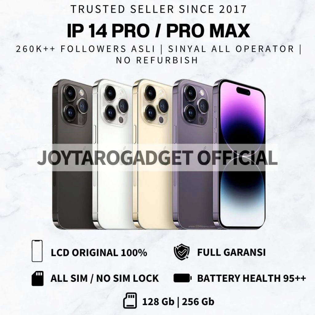iPhone 14 Pro - iPHONE 14 Pro max kapasitas 128gb 256gb Lcd 100% Original Fullset Mulus No Refurbish