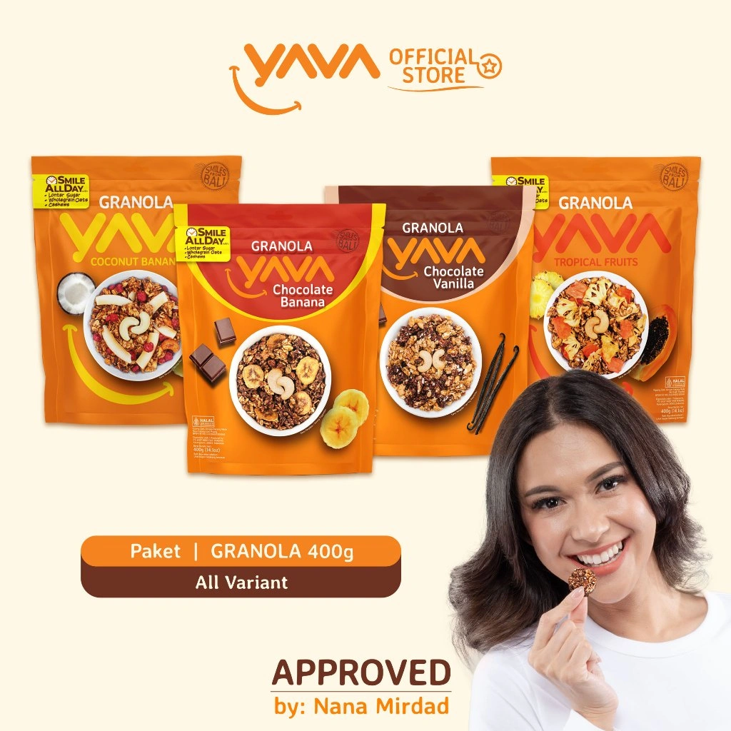 YAVA Paket Granola 4 Rasa (4 x 400g)