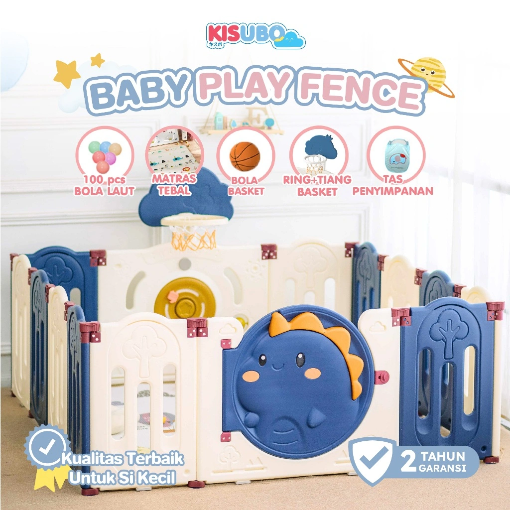 KISUBO Baby Kids Play Fence Pagar Bermain Bayi Anak