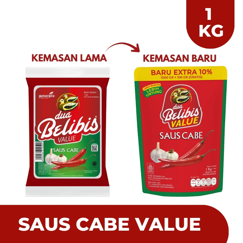DUA BELIBIS VALUE SAOS CABE POUCH (1kg)
