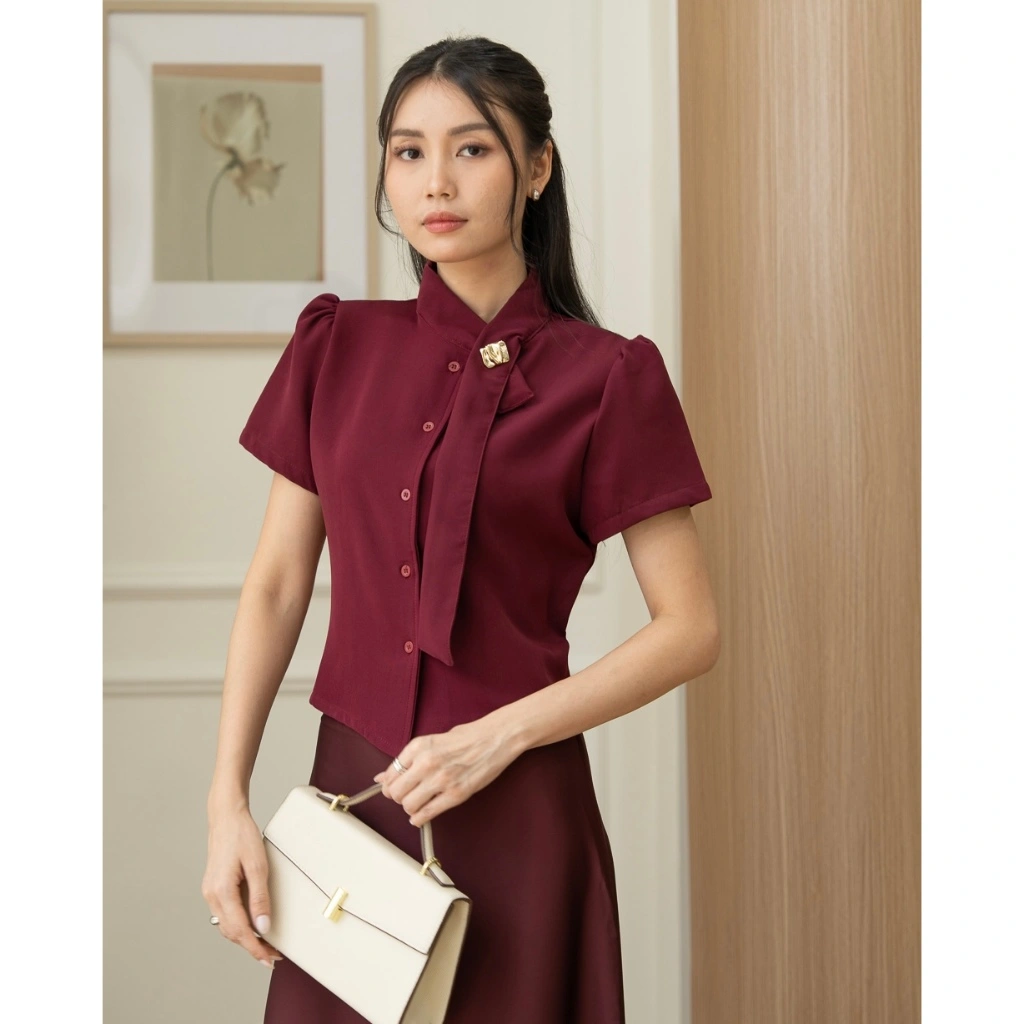 IWEARGRACIE - Ester Short Sleeve Top / Blouse Wanita / Kemeja Wanita / Atasan Wanita