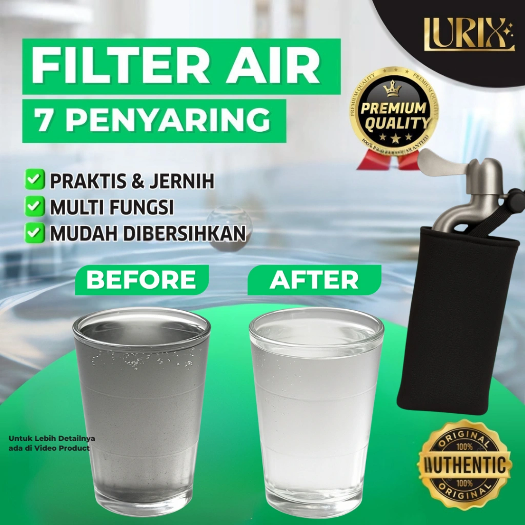 [BELI 2 FREE 1] Filter Air Kran Kumplit Kapas, Pasir, Dan Serat Sintetis Bikin Air Keruh Jadi Jernih