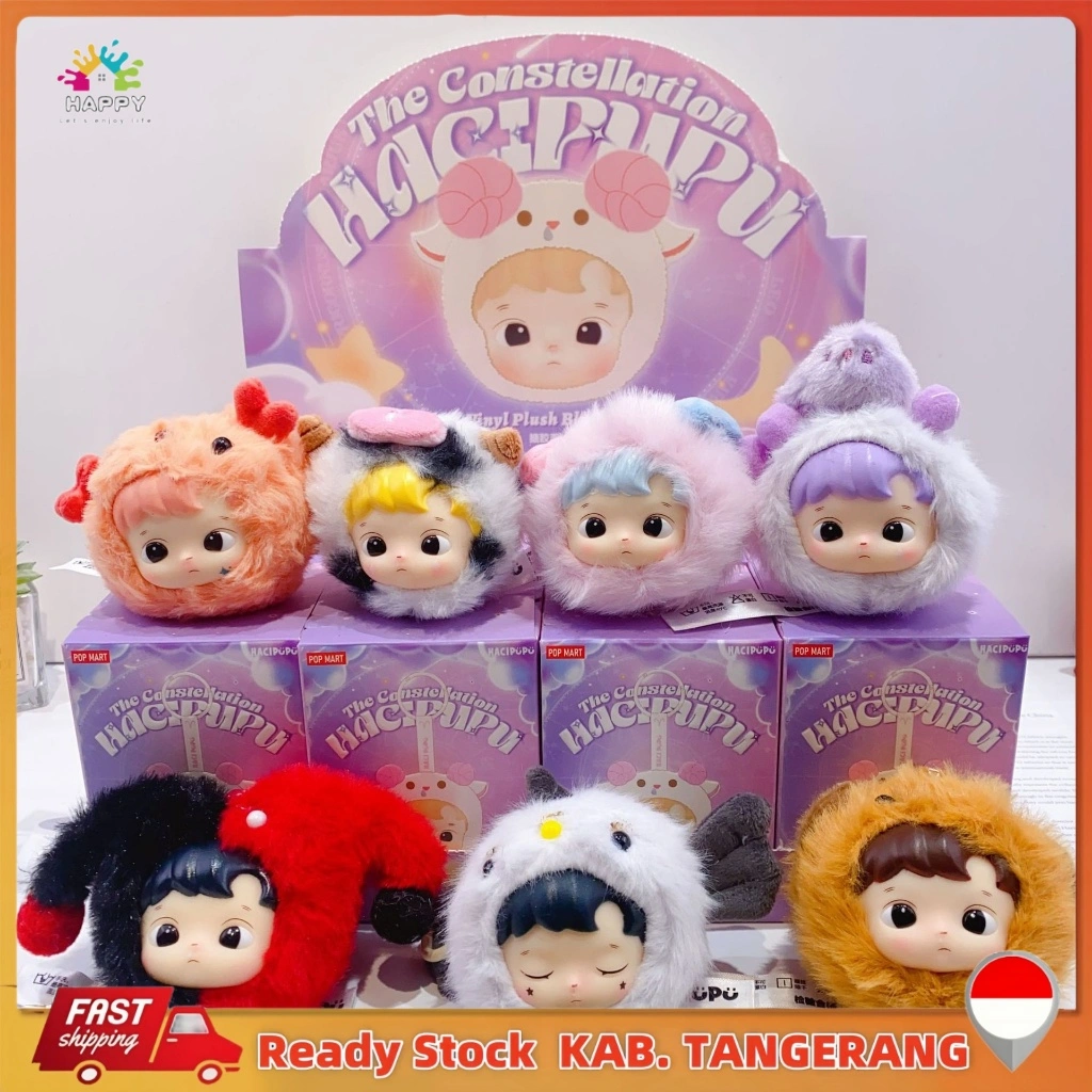 Popmart Hacipupu Blind Box 12 Zodiac The Constellation Kualitas Bagus Mirror 1:1 Bulu Halus