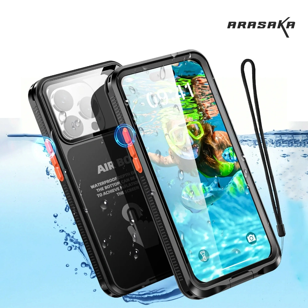 ARASAKA Waterproof Air Box Case iPhone 11 12 13 14 15 16 17 Pro Max IP68 Anti Air Shockproof Full Protection