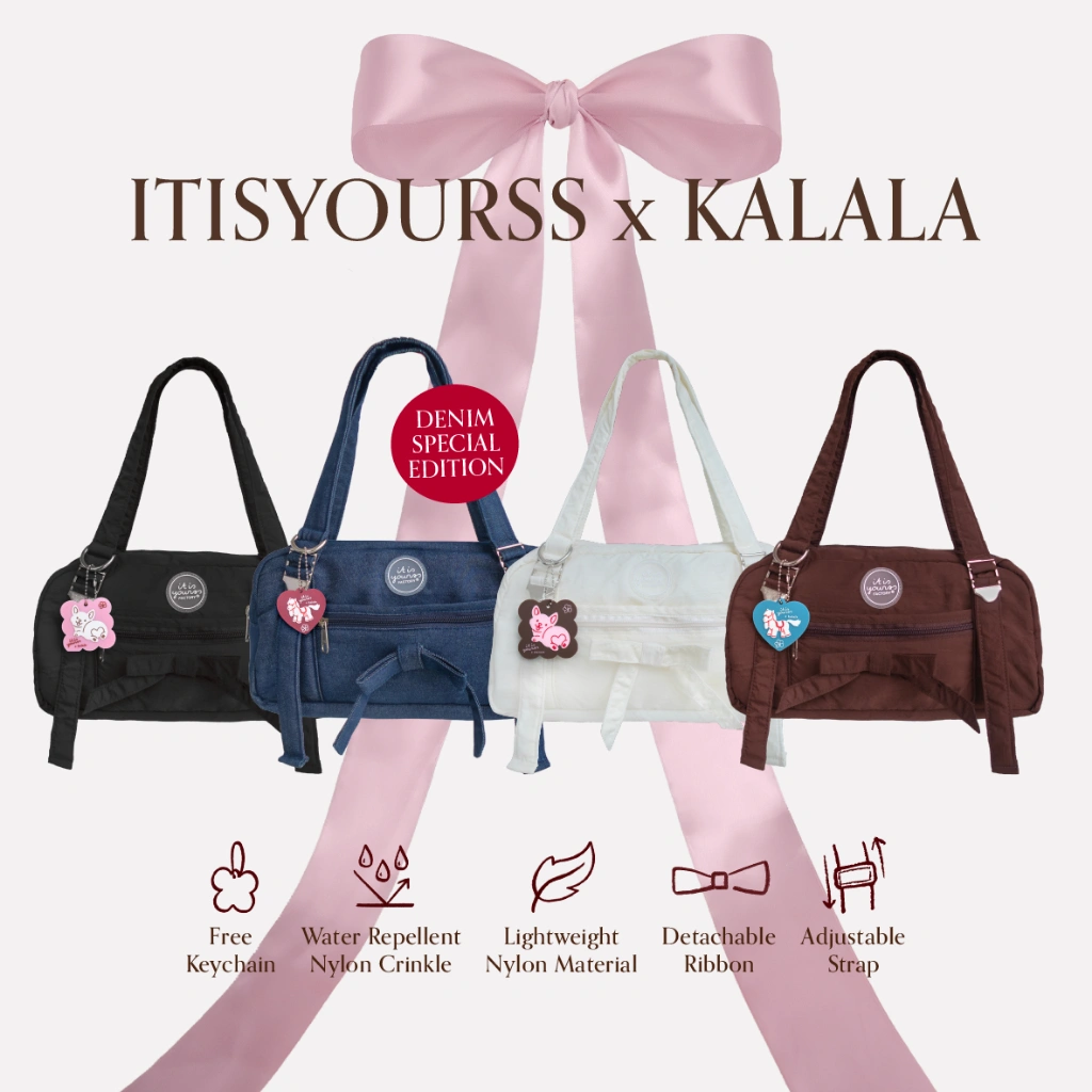 ITISYOURSS x KALALA Shoulder Bag | Tas Bahu Wanita | Tas Bahu | Daily Bag | Tas Gemes | Tas Cewe | Tas Muat Banyak | Baguette Bag | Tas Korea | Tas Medium