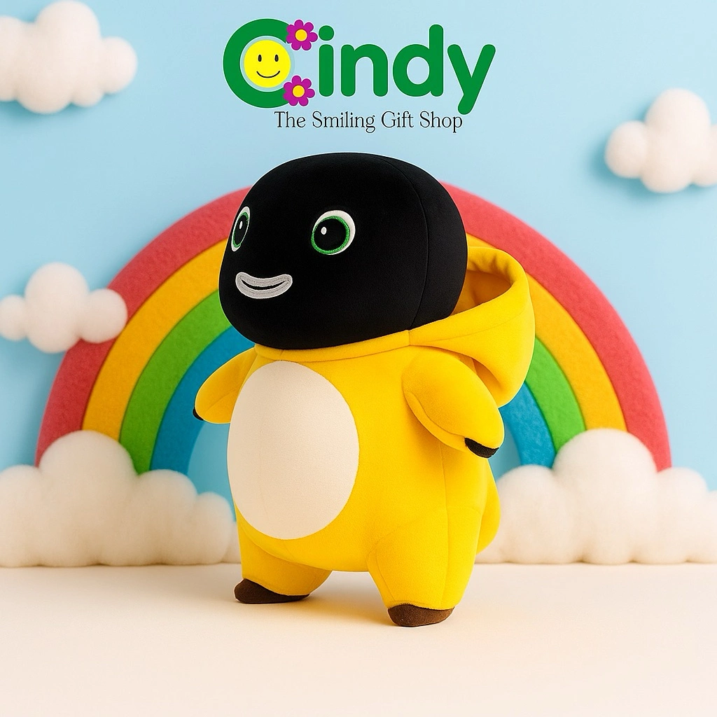 Cindy Boneka Nailong Gosong Black Face Changing Plush Toy - Mainan Dino Kuning Lucu Bisa Ganti Wajah