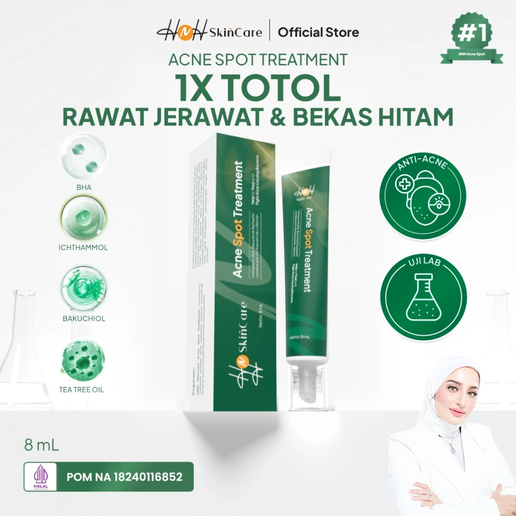 HNH Skincare - Acne Spot Treatment - Acne Spot Gel Totol Jerawat untuk Jerawat Membandel