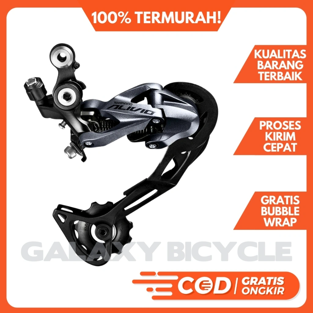 RD Shimano Alivio 8/9/10 Speed Rear Derailleur M4000 Sepeda Lipat MTB Roadbike DLL