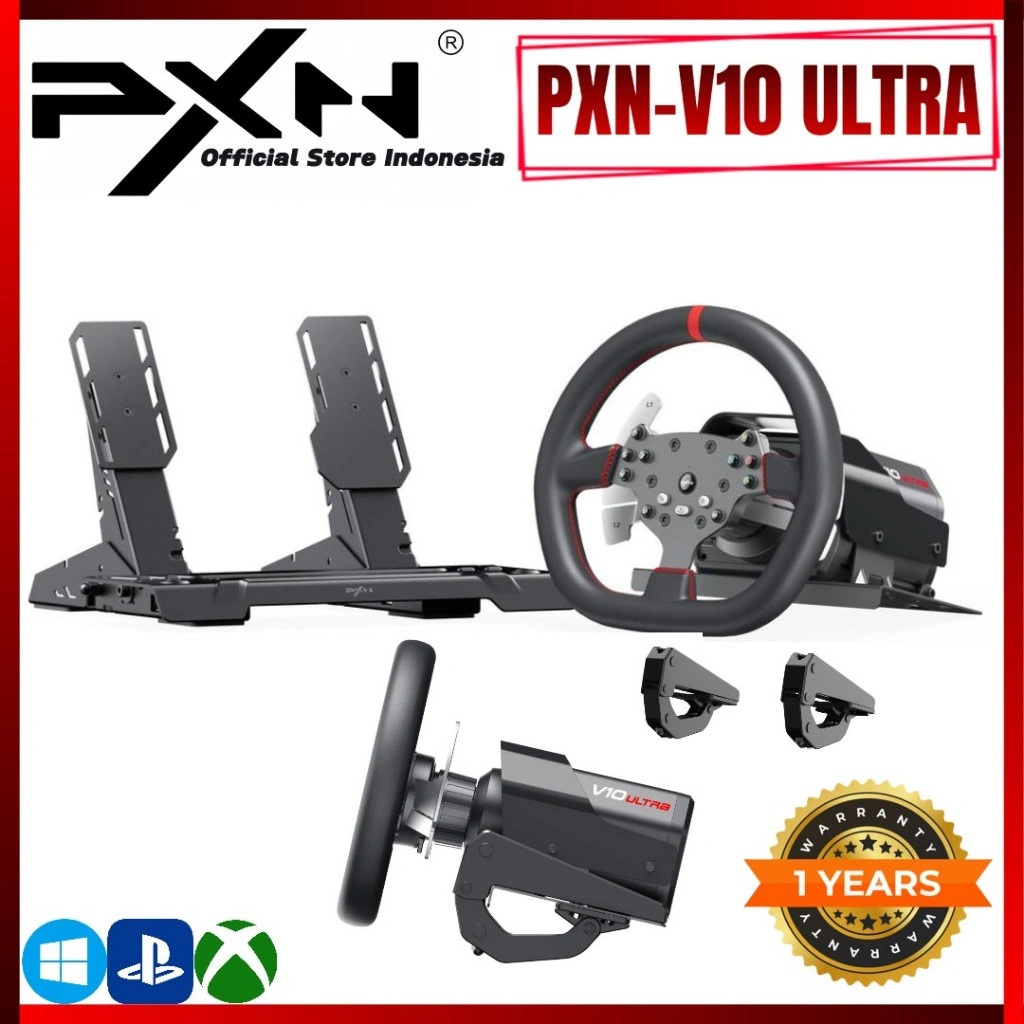 PXN V10 ULTRA Direct Drive Steering Wheel Racing Gaming Simulator with 3.2Nm Force Feedback