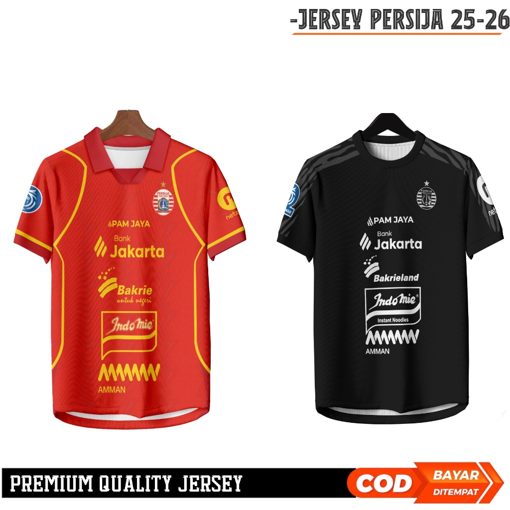 Jersey Sepak Bola Persija NEW 2026 Gratis Pasang Nama dan Nomor Punggung Full Printing