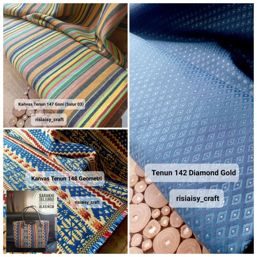 Kain Kanvas Tenun Import Premium Motif ( etalase 2)koordinasi