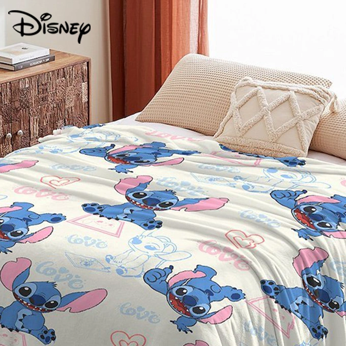 UNITWO PREMIUM [ SELIMUT / BLANKET ] - Selimut Stitch Disney Series Anak-Anak Dewasa, Selimut Motif Kartun Stitch Lucu Semua Ukuran, Kado Selimut Halus Lembut dan Nyaman
