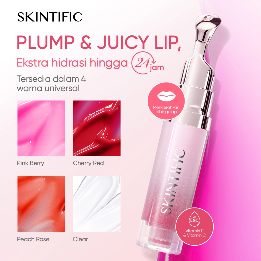 [Original] SKINTIFIC - Peptide Nourishing Lip Serum 6.5ml | Brightening Lip Treatment Serum untuk  Melembabkan Mencerahkan Kulit Glowing Lip Care Nourishing Peptide with Vitamin C 5X Ceramide
