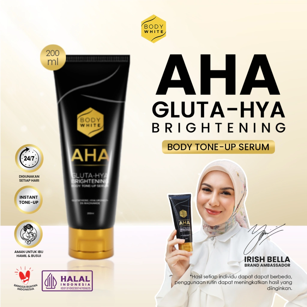 Body White Aha Gluta-Hya Brightening Body Tone-Up Serum 200ml