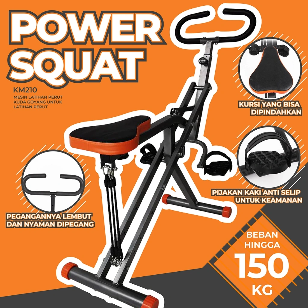 BG SPORT Power Squat Excider Home Alat Olahraga Fitness 2010 2010A 2010B
