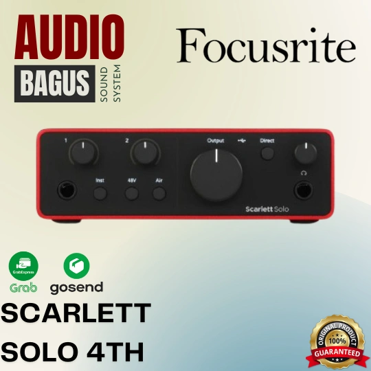 FOCUSRITE SCARLETT SOLO 4TH GEN AUDIO INTERFACE RECORDING ORIGINAL