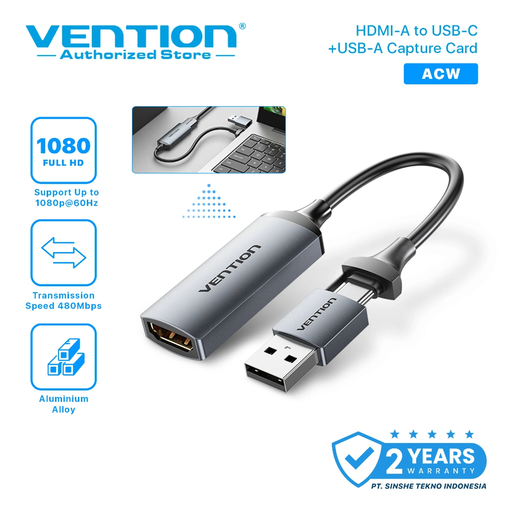 VENTION Video Capture Card USB to HDMI Game Record Streaming Live
