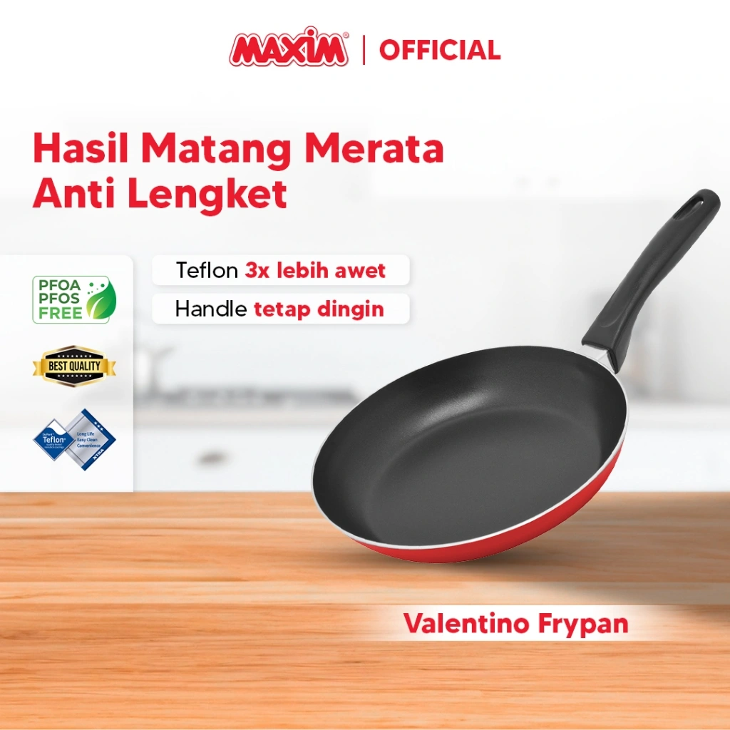 Maxim Valentino Wajan Teflon Anti Lengket 22cm Frypan