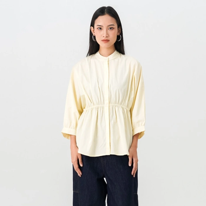 This Is April Baju Atasan Blouse Wanita Lengan Panjang Ginera Formal Casual Basic Top Hijab Friendly (RESTOCK)
