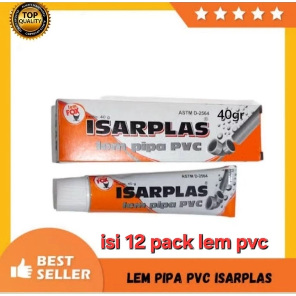 Lem Pipa PVC Isarplas 40gr isi 12 pcs