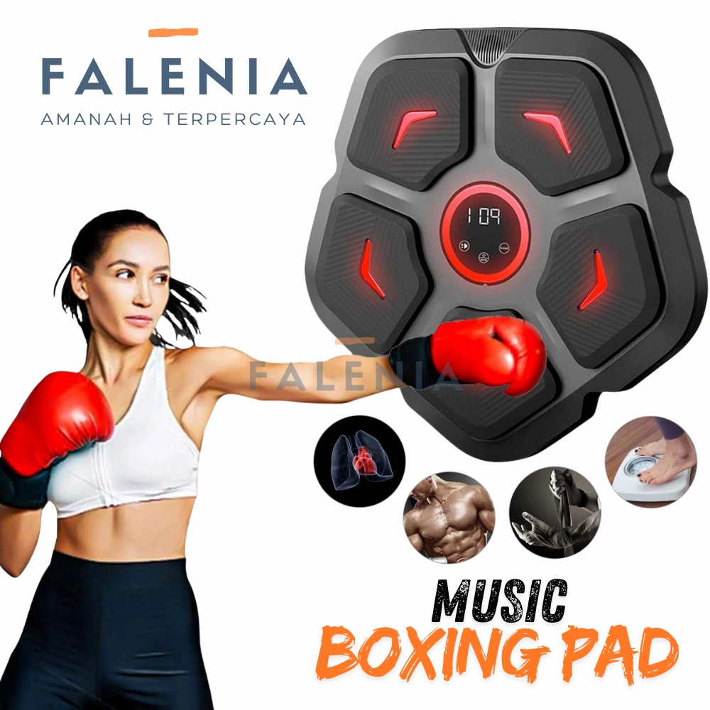 Samsak | Mesin Tinju Musik | Mesin Tinju Music Boxing Machine Wall Target Bluetooth 9 Dan 18 Speed
