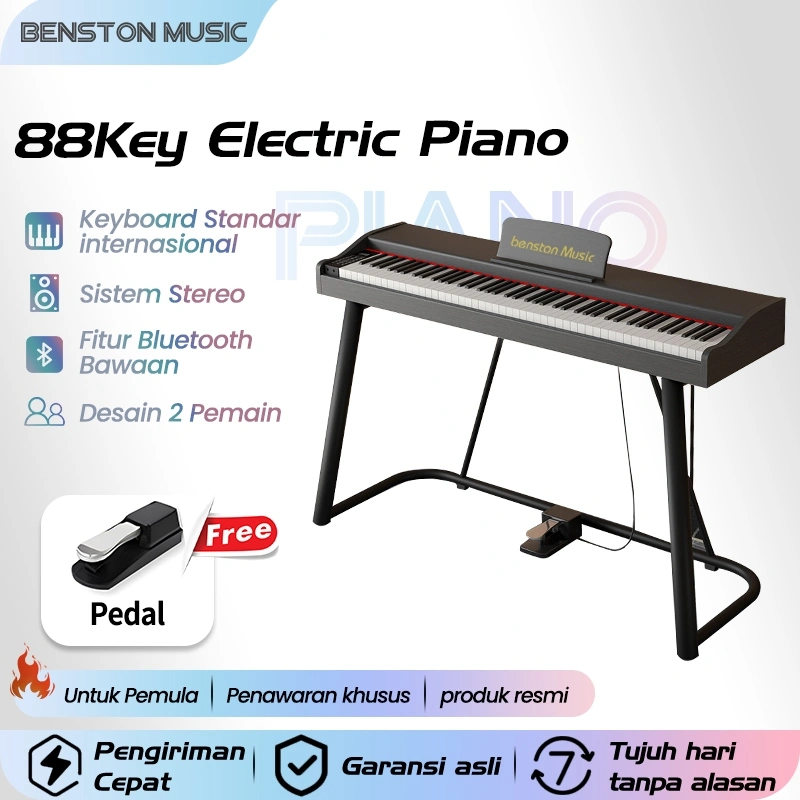 Benston Music- Piano elektronik, piano elektronik 88 tombol, piano elektrik portabel profesional, Piano listrik kelas profesional multifungsi