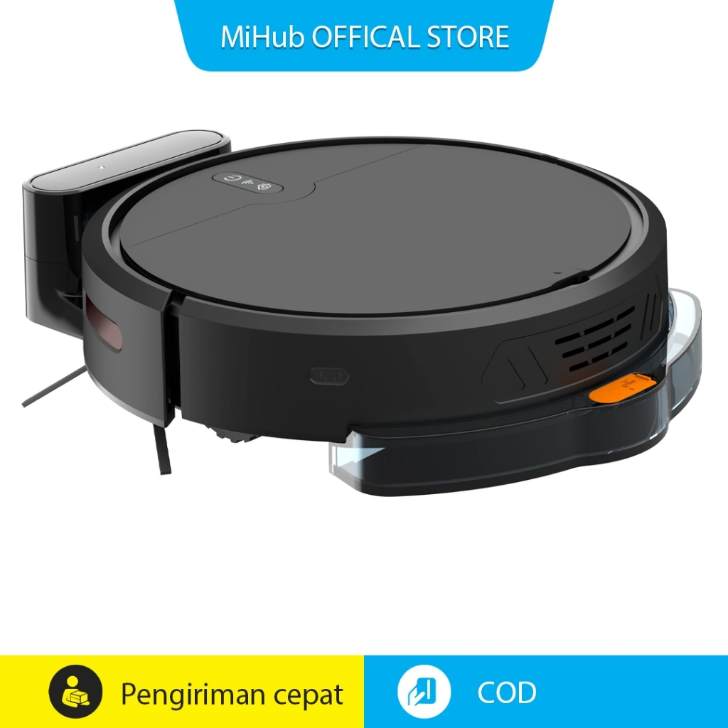 Robot Vacuum 2 in 1 Sapu & Pel | Hisap 1800Pa | 4 Mode | Untuk Anak & Hewan Pelihara | Self-Charging