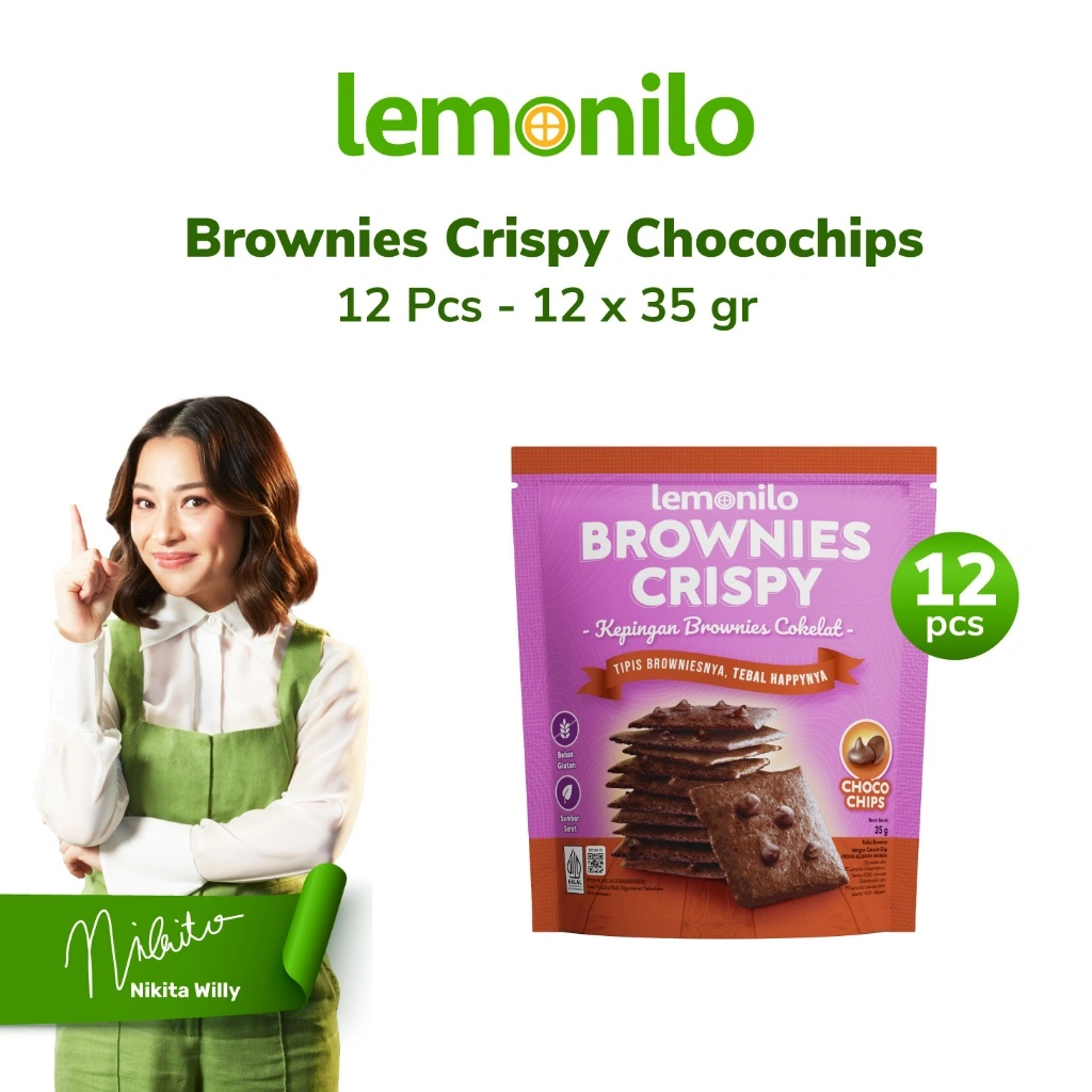 12 Pcs Lemonilo Brownies Crispy Chocochips 35g