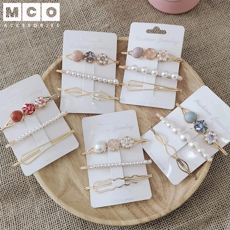Jepit Rambut Korean Hairpin Mutiara Set Isi 3 Aksesoris Rambut Wanita Berkualitas MCO AR31