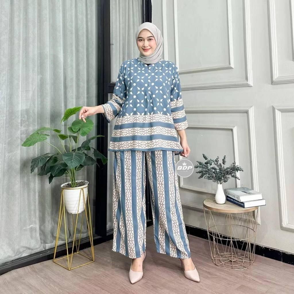 Dianputri - One set Wanita Rayon Busui Resleting Depan | Setelan Wanita Kekinian | Stelan wanita Terbaru