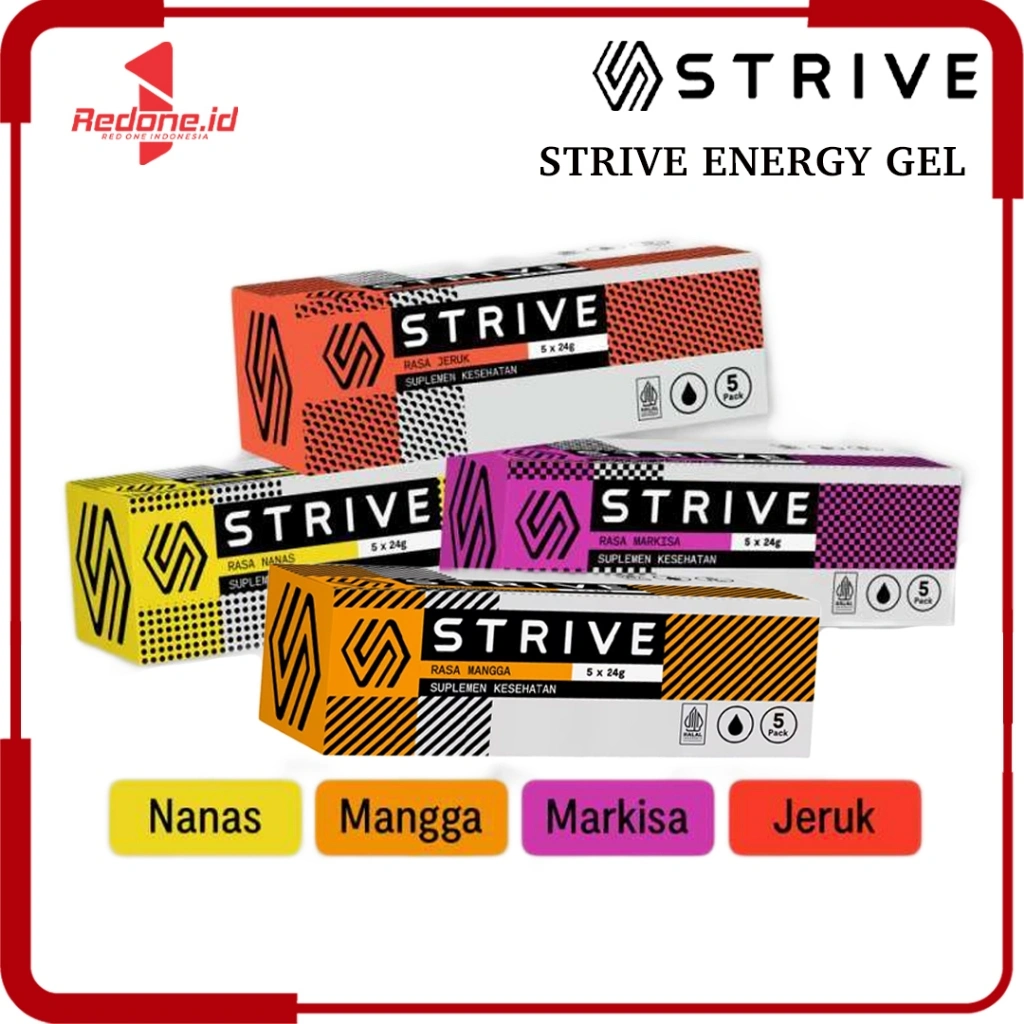 Strive Energy Gel 24g - Suplemen Olahraga BPOM Halal