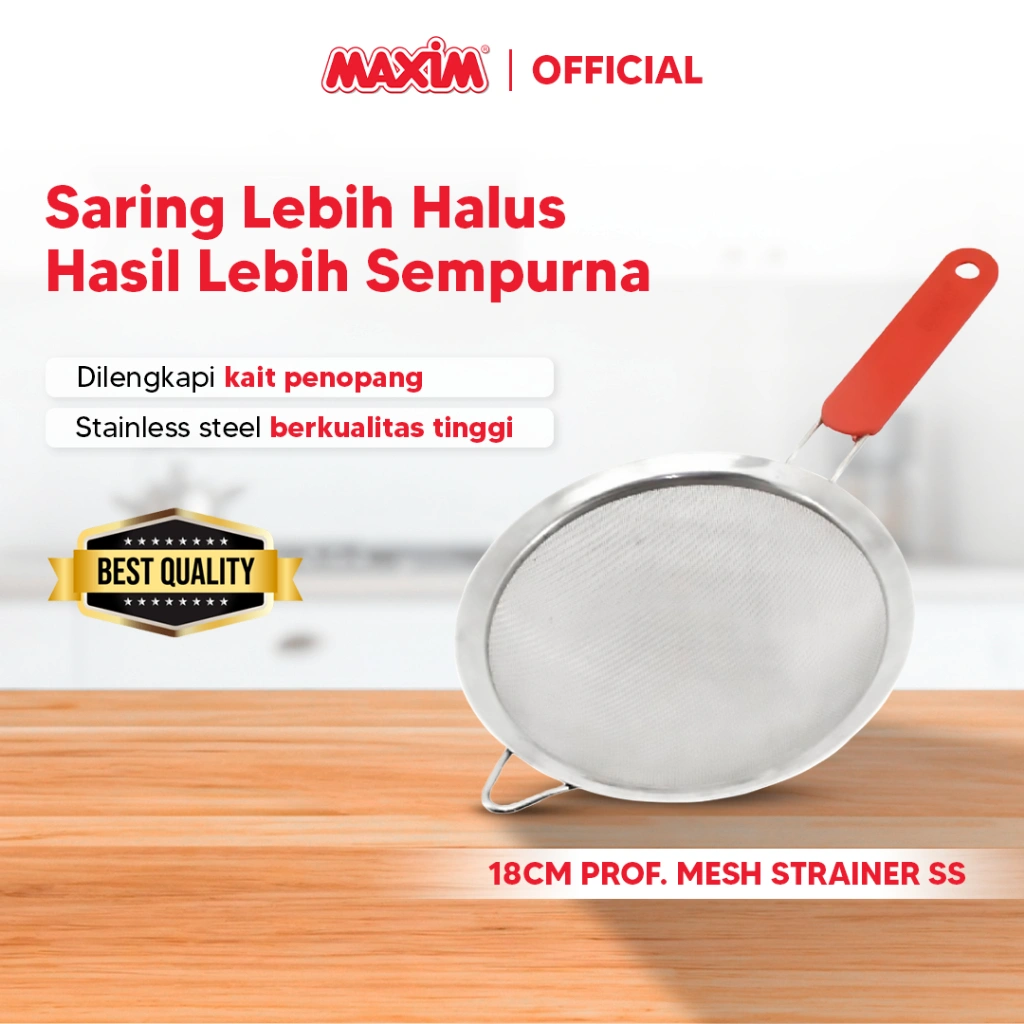 Maxim Tools Professional Mesh Strainer 18cm - Saringan Stainless Steel