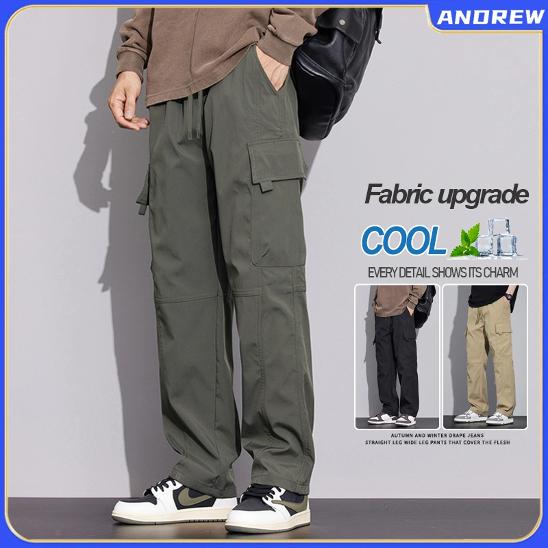 Celana Cargo Panjang Pria Fashion korean style loose pants pria Outdoor Cargo pants Celana pria
