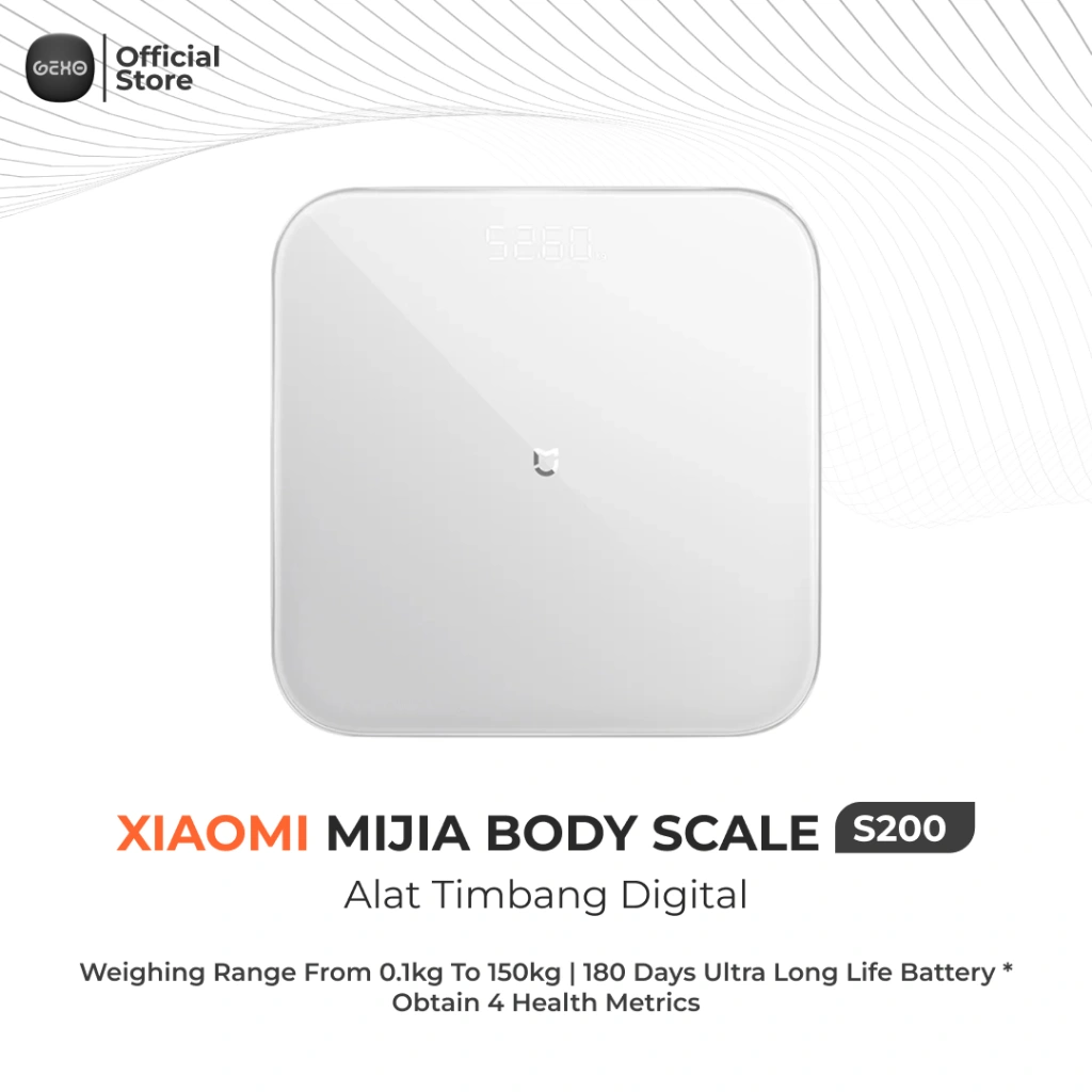 Xiaomi Mijia S400 S200 Timbangan Badan Digital Scale Smart App 150kg Akurat dengan 25 Indikator Kesehatan dan Koneksi Bluetooth 5.0