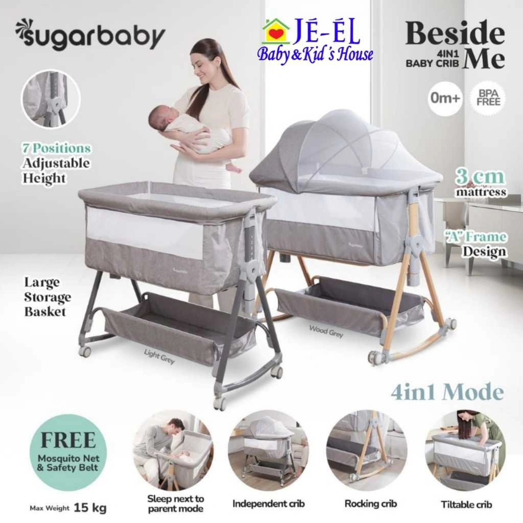 Sugarbaby Baby BedSide Me Crib 4in1 5in1  / Tempat Tidur Bayi/Ranjang Tidur Bayi/Box Tidur Anak
