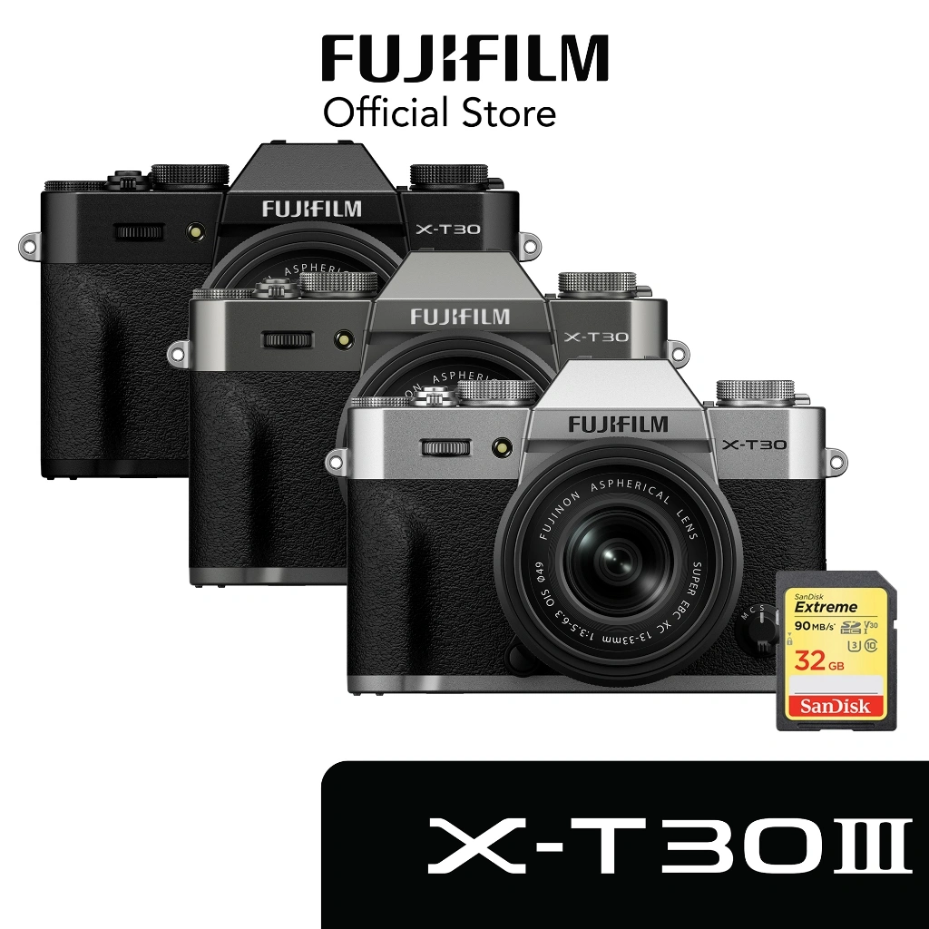 FUJIFILM X-T30 III kit XC 13-33mm Free Extreme 32Gb Kamera Mirrorless XT30