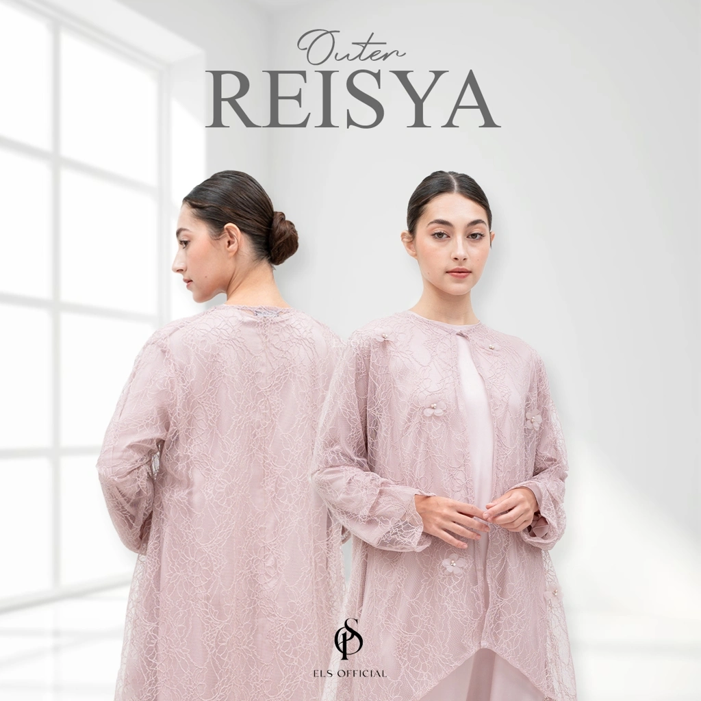 Reisya Outer Patch Flower Baju Lebaran Raya Collection Baju kondangan Outer Brukat Outer Wisuda