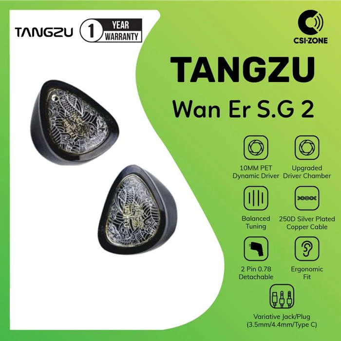 Tangzu Waner 2 / Waner S.G 2 10mm Dynamic Driver In Ear Monitor Earphone