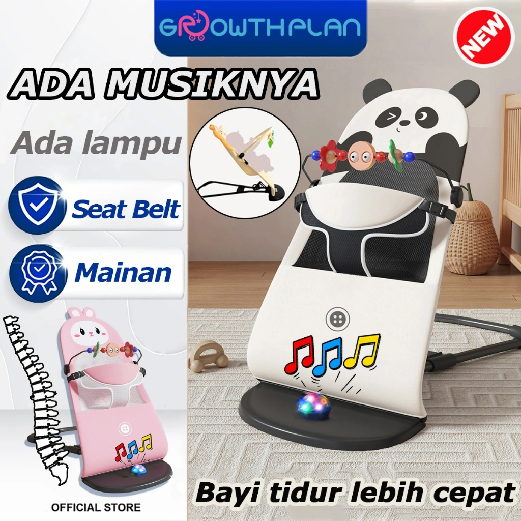 Ayunan Bayi Foldable bouncer bayi 3~18month Baby Balance Chair Rocker Bouncer Chair Buai Lantai