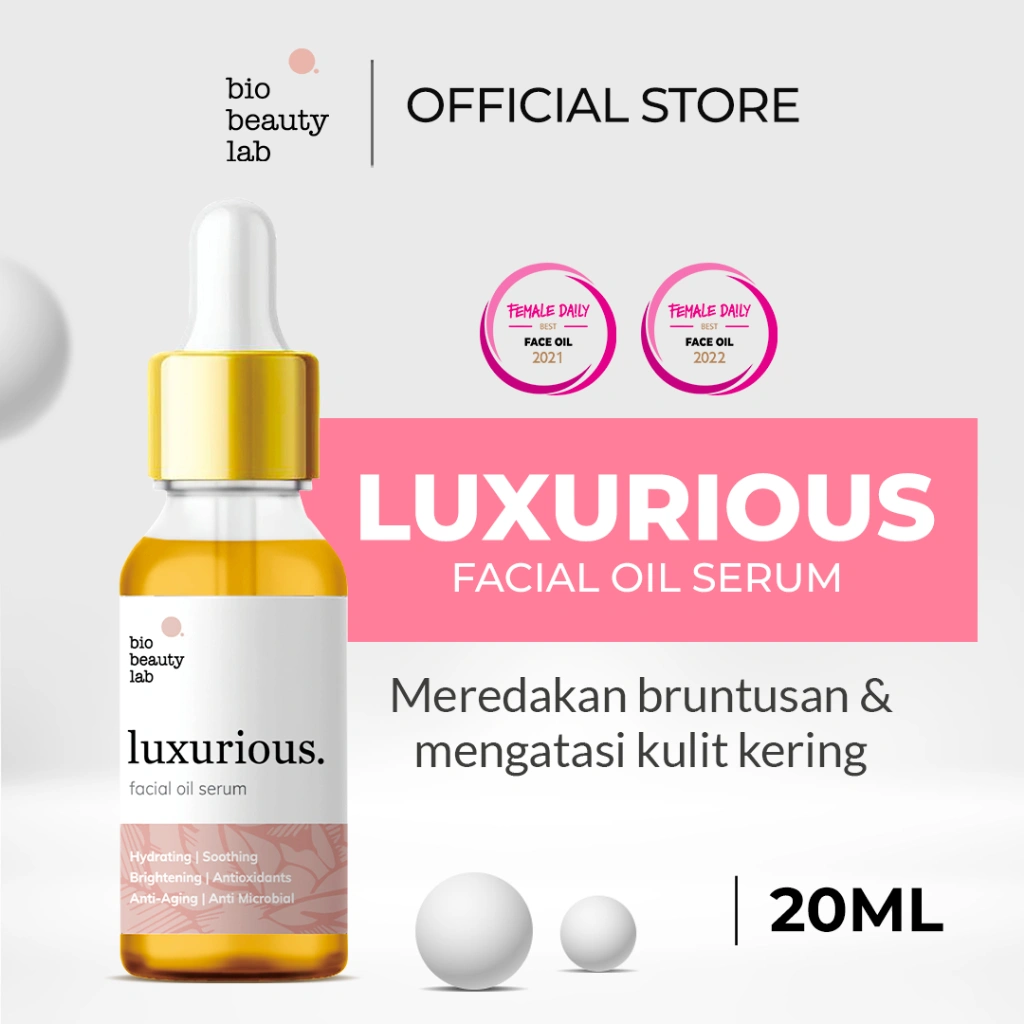 Bio Beauty Lab Luxurious Facial Oil Serum 20ml | Oil Serum Melembabkan Wajah Menghidrasi Kulit Menutrisi Kulit Memperbaiki Skin Barrier