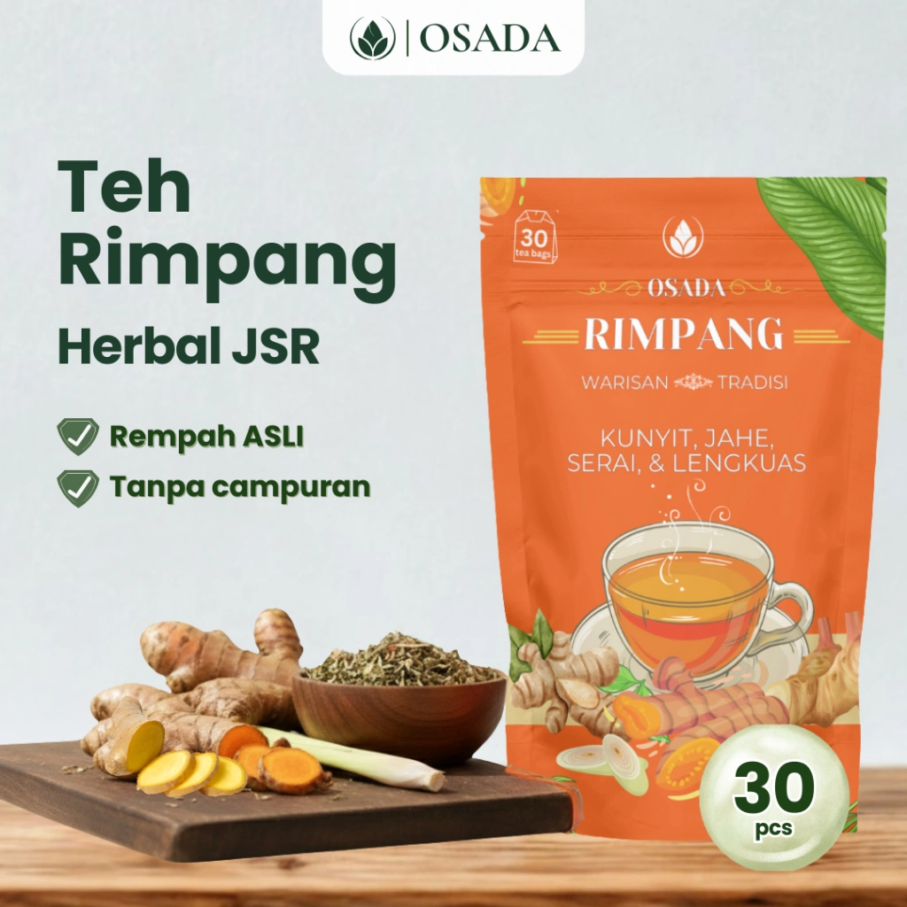 OSADA Teh Rimpang Herbal JSR | Kunyit Jahe Serai Lengkuas | Resep JSR dr Zaidul Akbar