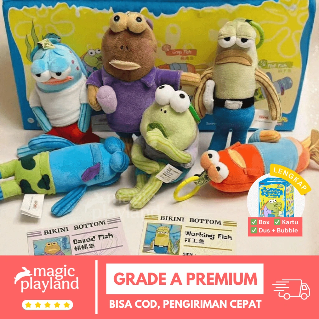 [READY] Bikini Bottom Buddies Grade A Blind Box Mirror Spongebob Selected Vinyl Whimsical Plush Pendant Keychain Premium