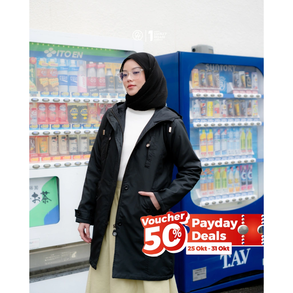Hijacket Ixora Parka 75% Anti Air & Angin Multi-pocket Motoran Traveling Outdoor