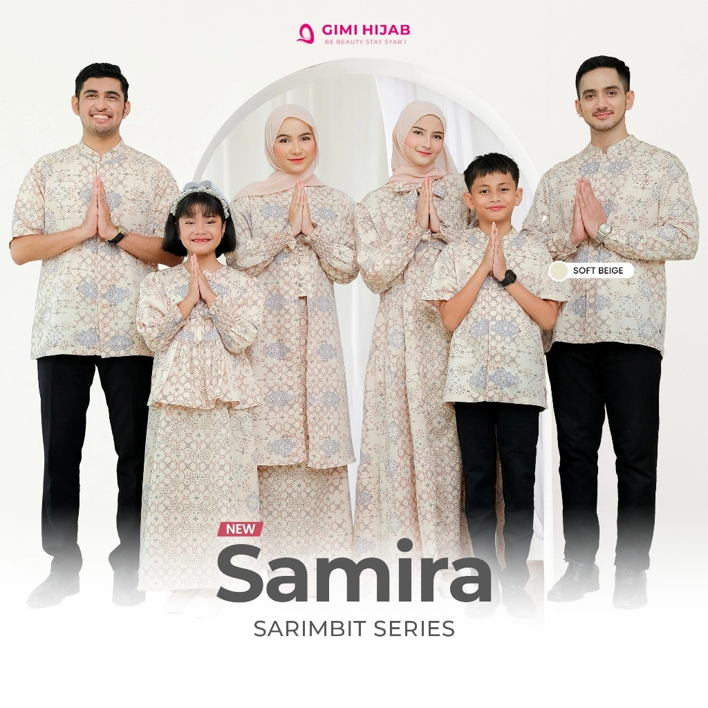 GIMIHIJAB - SAMIRA SERIES - SARIMBIT KELUARGA 2026 LEBARAN PREMIUM Sarimbit Couple Pasutri Muslim