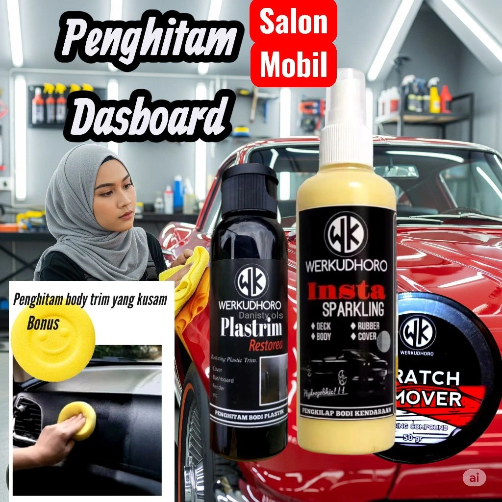 Pengkilap body kit insta sparkling penghilang baret penghitam cover motor
