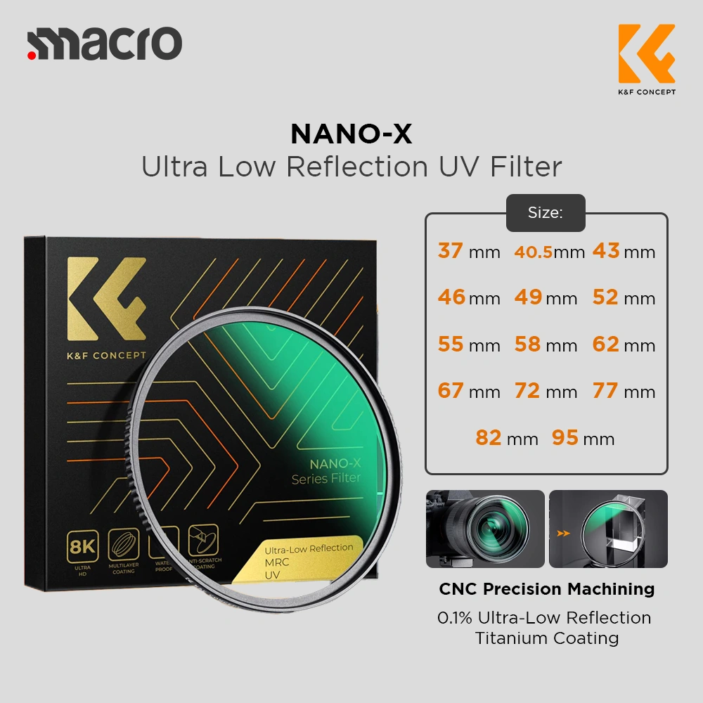 KNF Concept Lens Filter Nano-X Ultra Low Reflection UV Filter K&F Concept