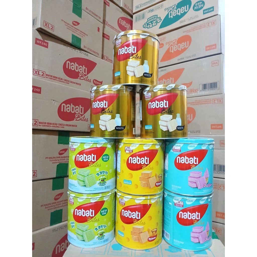 (Exp 10/2026)GROSIR SATU DUS WAFER NABATI KALENG ISI 6 - Fullo stik - Kacang MAYASI - TANGGO WAFER - NABATI KALENG KARTONAN