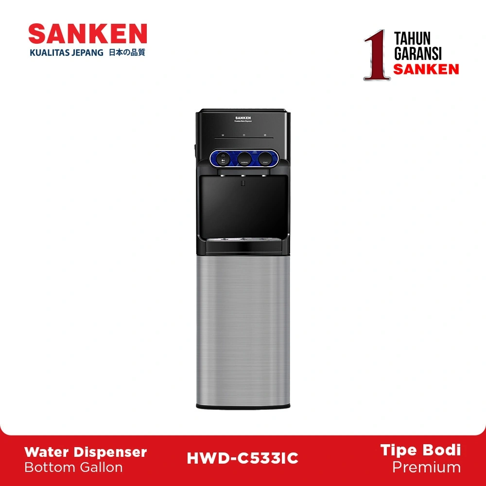 Sanken Dispenser Galon Bawah HWD-C533IC Dispenser Bottom Loading