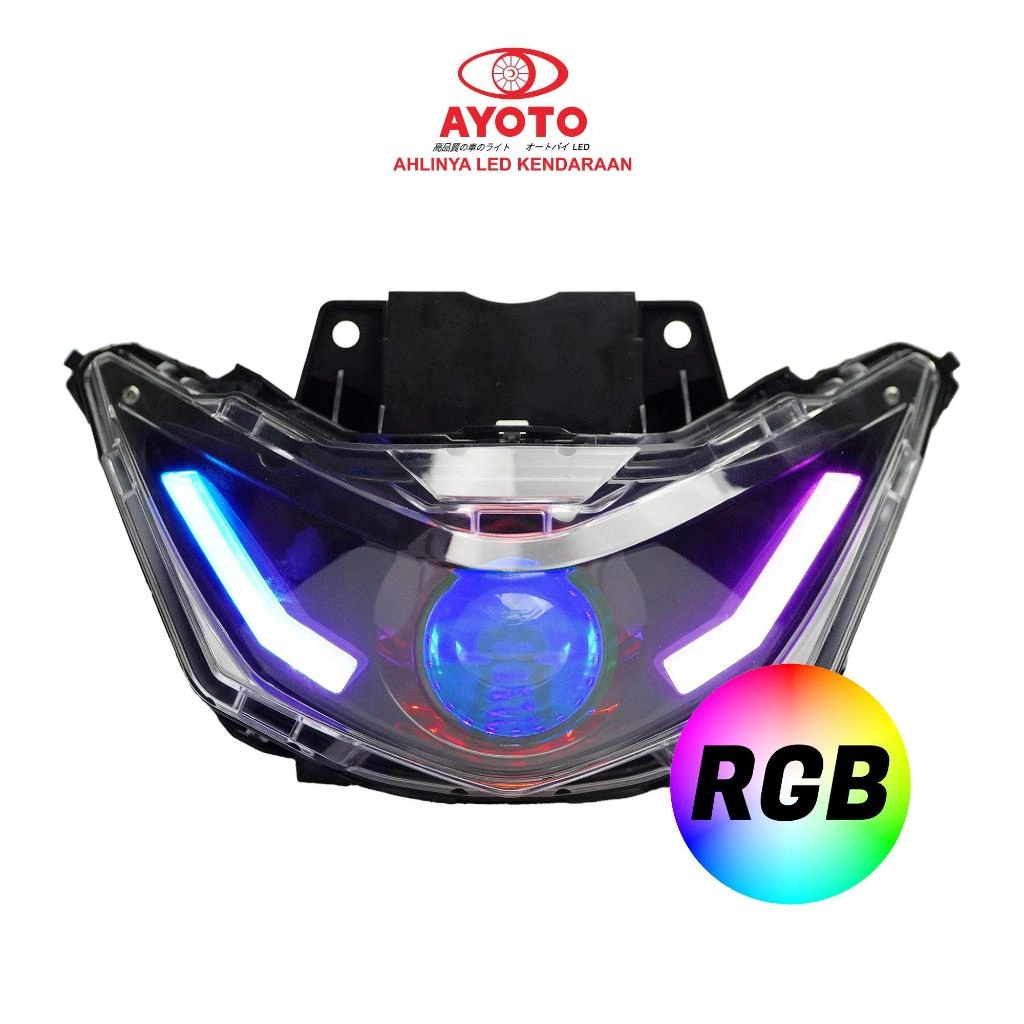 {LIVE} HEADLAMP REFLEKTOR BEAT DELUXE LED PROJECTOR 2INCHI 40WATT AYOTO PLUG AND PLAY