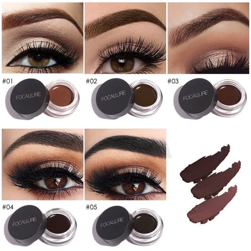 FOCALLURE Waterproof Eyebrow Gel Cream 5 Color - Krim Alis